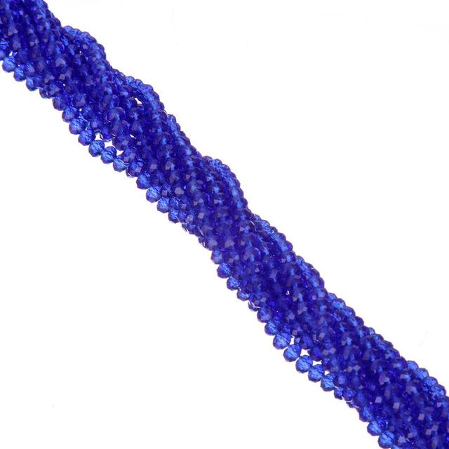 

Стеклянные бусины 4 мм для изготовления украшений. 145 штук Royal Blue