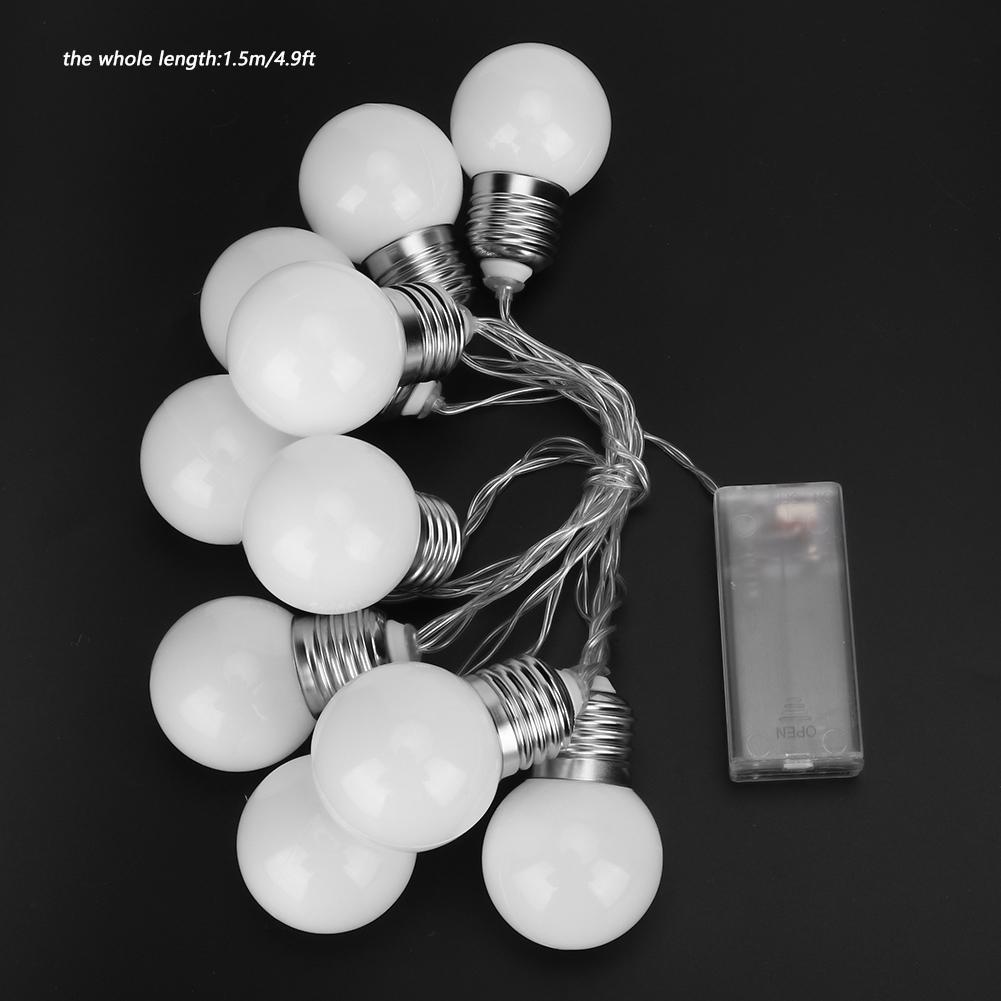 1,5m 10-LED Milchweiß Lichterkette Dekolampe für Haus Hof Weihnachtsfest