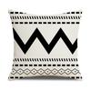 Simple Household Items Letter Geometric Print Square Pillowcase Car Cushion Sofa Pillowcase