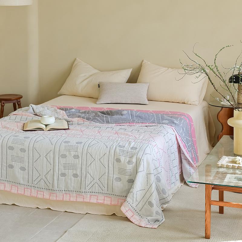 New Gauze Wire Blanket Towel Quilt Single Double Sofa Towel Air Conditioning Blanket Four Seasons Lunch Break Blanket