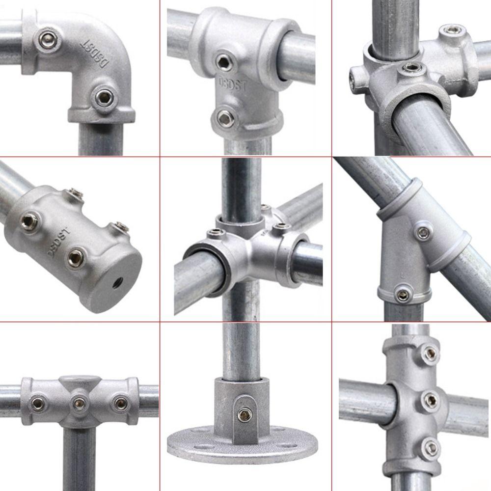Fixed buckle Frame Fasteners Aluminum Alloy Steel Circular Pipe Connector  Steel Tube Shelf
