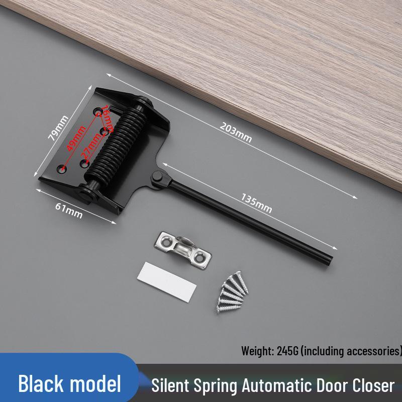 Adjustable Silent Spring Door Closer with Concealed Hinge
