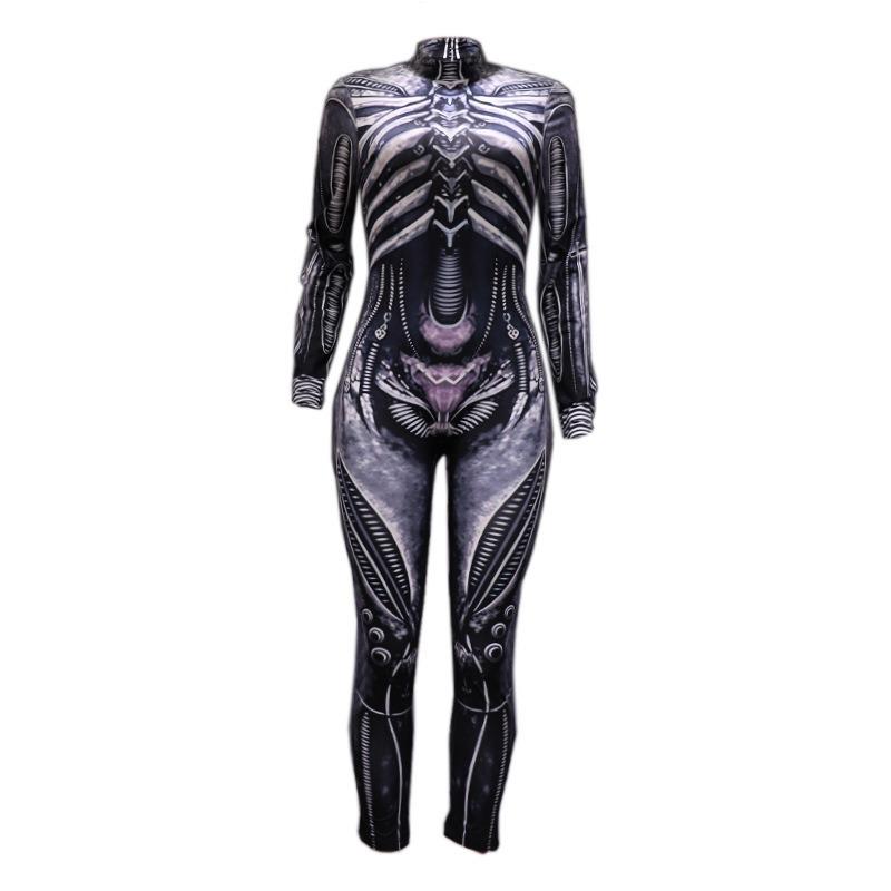Halloween Costume Party Dress Up Gothic Male Female Skull Skeleton Horror Ghoul D Digital
