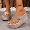 Fashion BigSize Women Sandals 2025 Summer New Trend Outdoor Beach Sandals Comfortable Gold Wedges Shoes for Women Design Casual Sandals