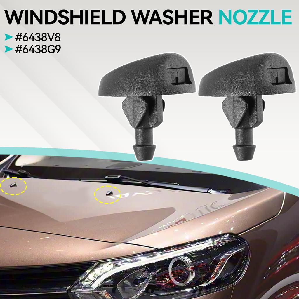 1 Pair 6438V8 Front Windshield Wiper Washer Jet Nozzle For Citroen C1 C2 C3 C4 SAXO XSARA DISPATCH SPACE TOUR Fiat 106 107 205