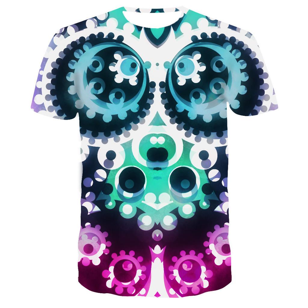 Summer New Men's Casual 3D Angel Printed Short Sleeved T-shirt