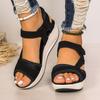 Summer new muffin bottom Velcro platform sandals