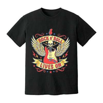 Rock N Roll Lives On In Retro Vintage Unisex And Adult Tees