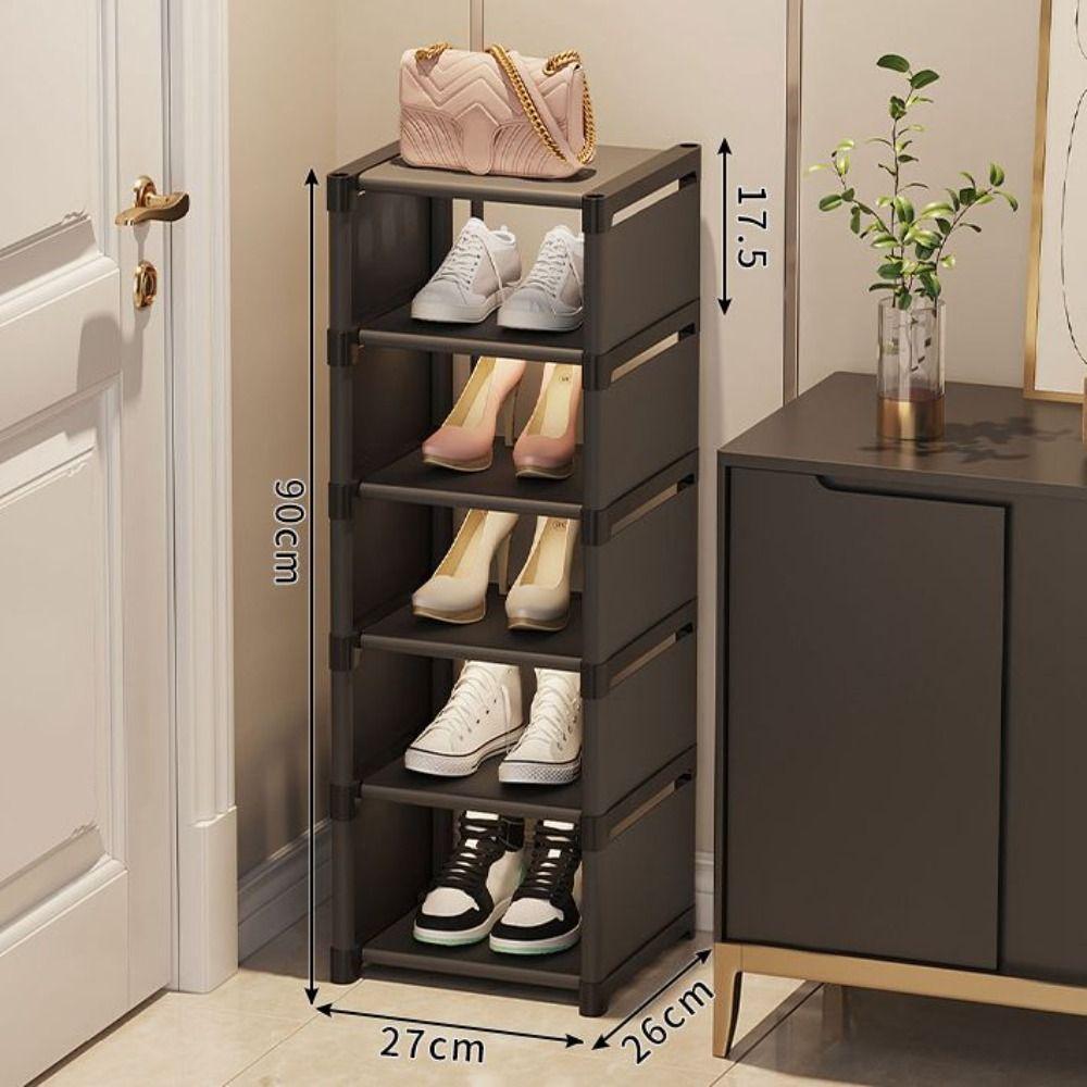 Fashion Wall Corner Shoes Shelf Adjustable Shoe Cabinet Multiple Layers Shoe Rack  Living Room