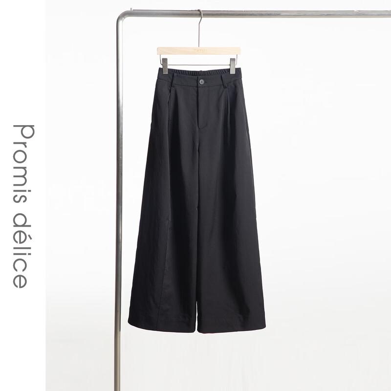 Women s Simple Slim-Fit Casual Trousers L чёрный