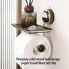Bathroom Shelf Adhesive Wall Mount Space Efficient Storage Organizer for Towels Toiletries Toilet Paper Holder