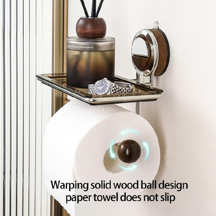 Bathroom Shelf Adhesive Wall Mount Space Efficient Storage Organizer for Towels Toiletries Toilet Paper Holder