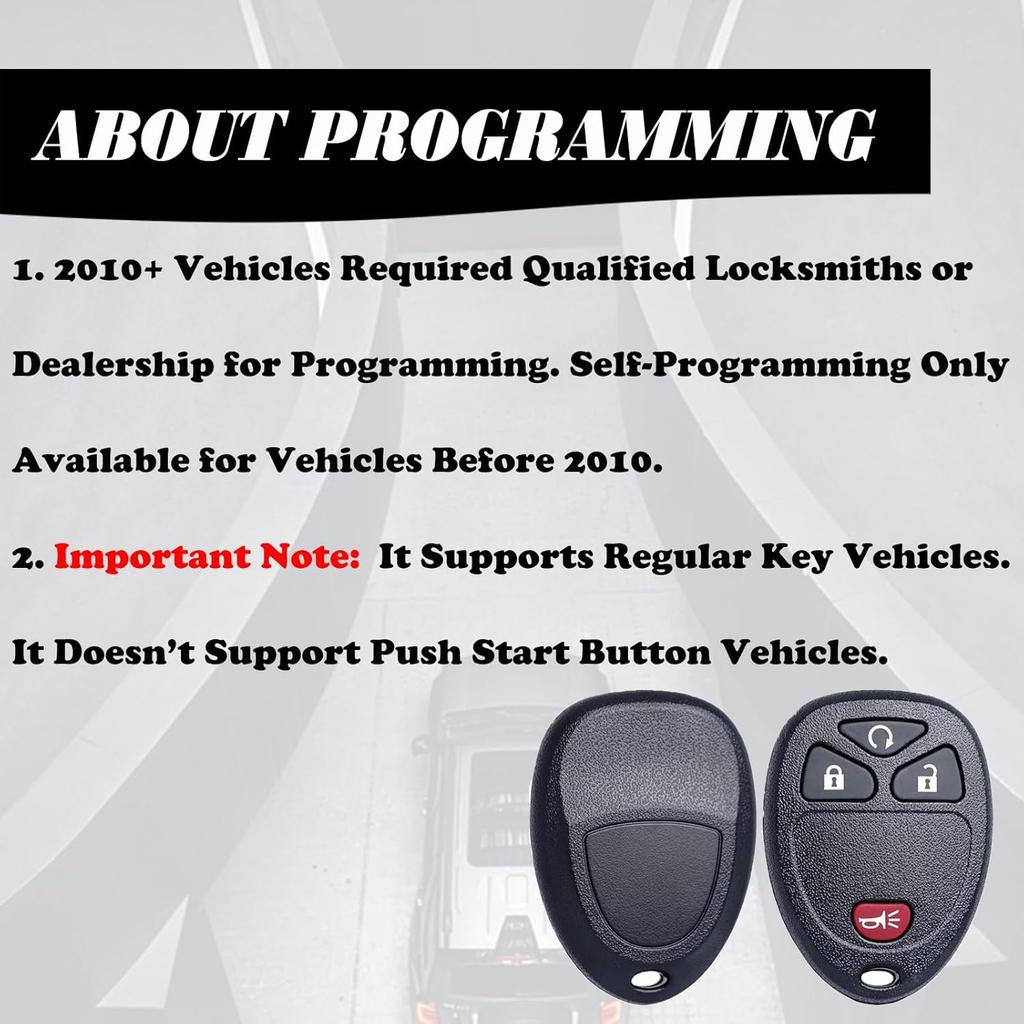 MechanMagic Key Fob Replacement Fits for Chevy Silverado Avalanche Equinox Express Traverse GMC Yukon Sierra 1500 2500 3500 HD Acadia Savana Buick