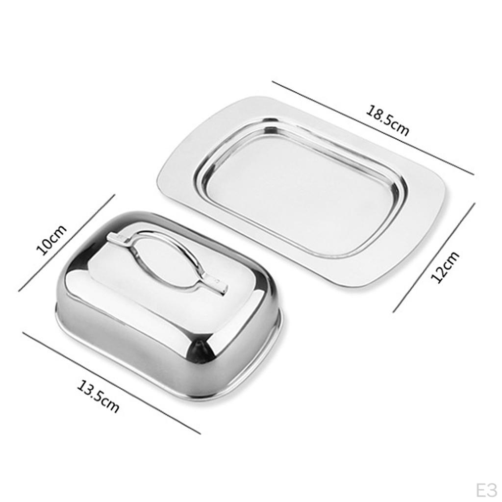 Durable Stainless Cheese Dish Box with Lid