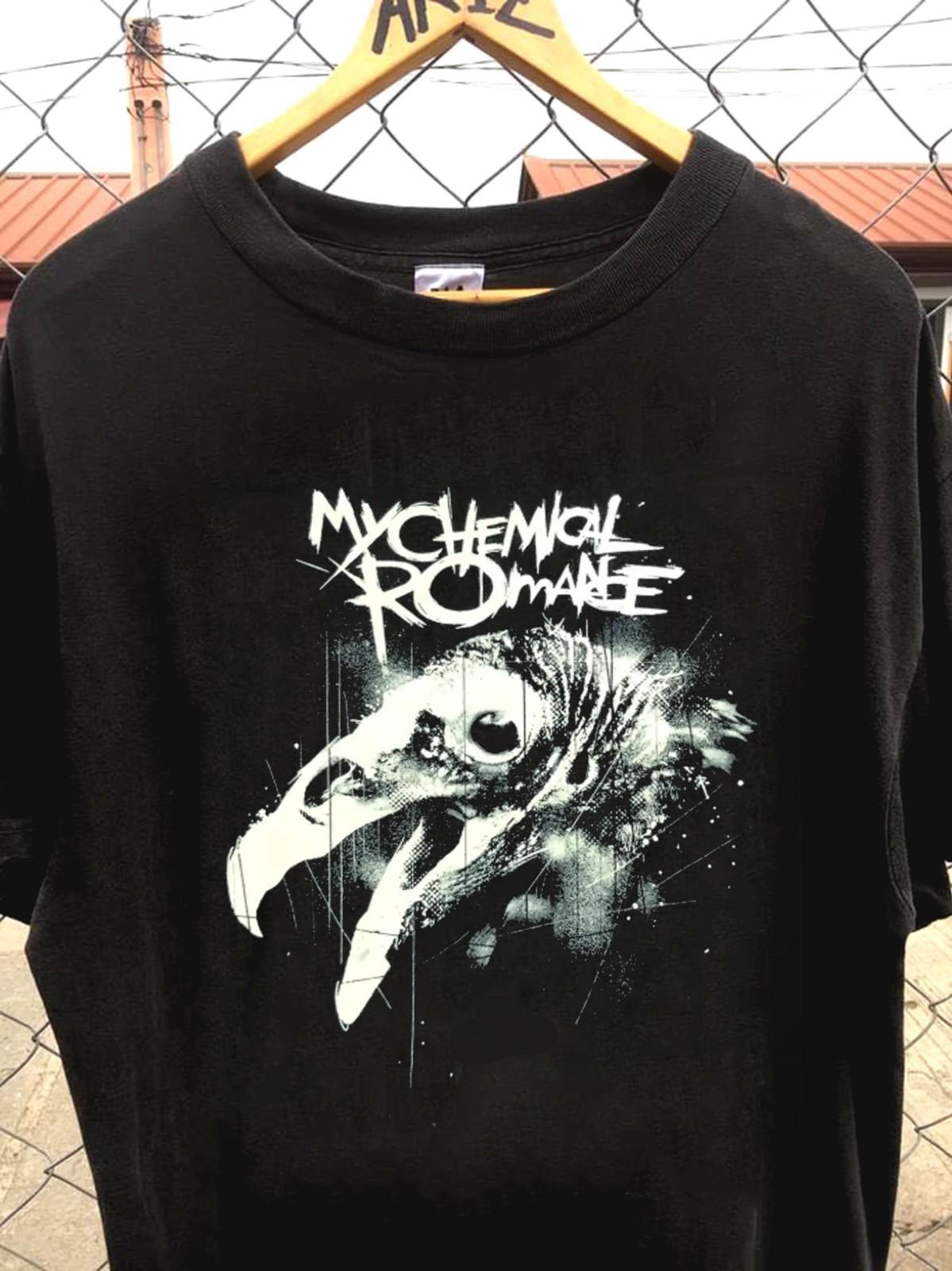 Vtg My Chemical Romance rock band unisex black short sleeve tee QT7081 L