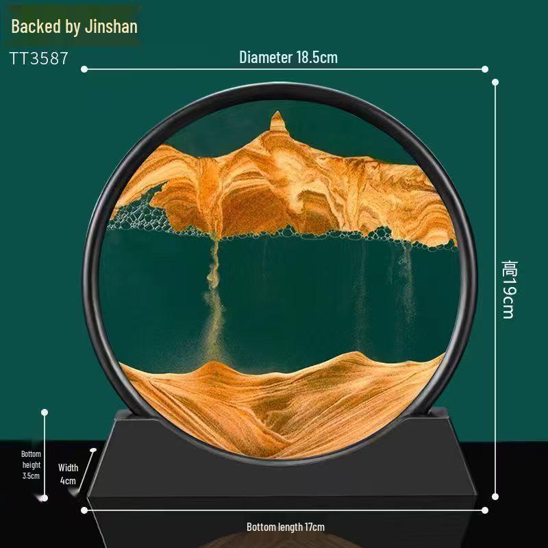 3D Flowing Sand Art Hourglass: Elegant Living Room & Office Decor, Perfect Small Gift