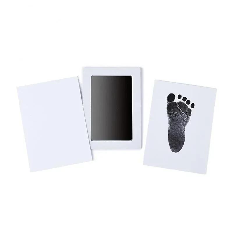 Nyfødt baby DIY Hånd- og fotavtrykksett Blekkputer Fotoramme Håndavtrykk Småbarn Suvenirtilbehør Sikker Rengjør Baby Shower Gave