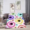 Blanket Flannel Warm Comfort Soft Plush Color Blanket For Sofa Evil Living Room Office Bedroom Travel Eye Gift