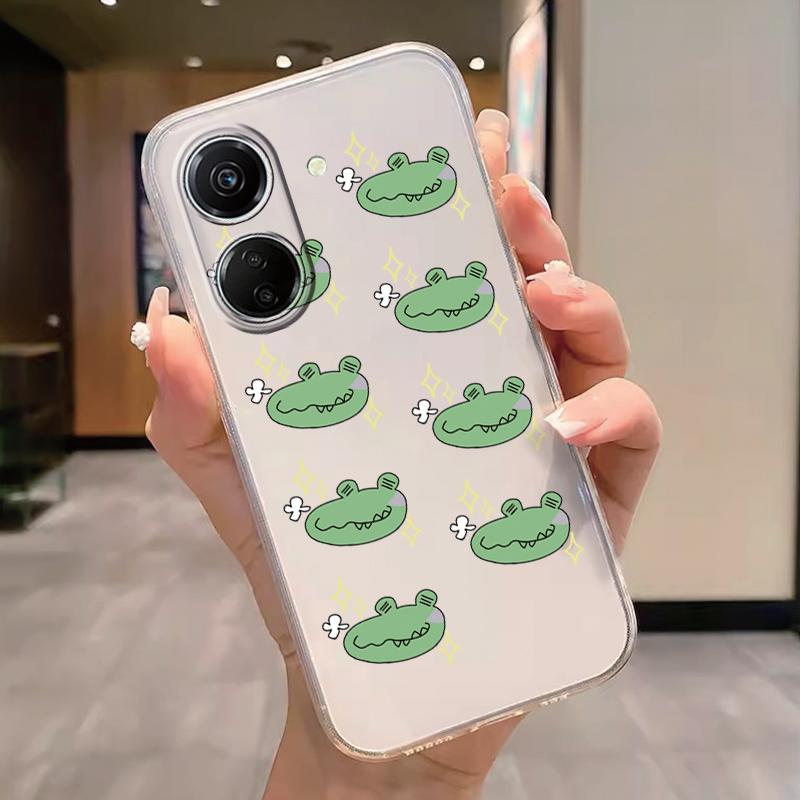 Transparent Phone Case For Poco C65 Redmi Note 15 Pro+ Plus 14C Cover Cartoon Flowers Soft TPU Shockproof Funda Bags Heart Clear