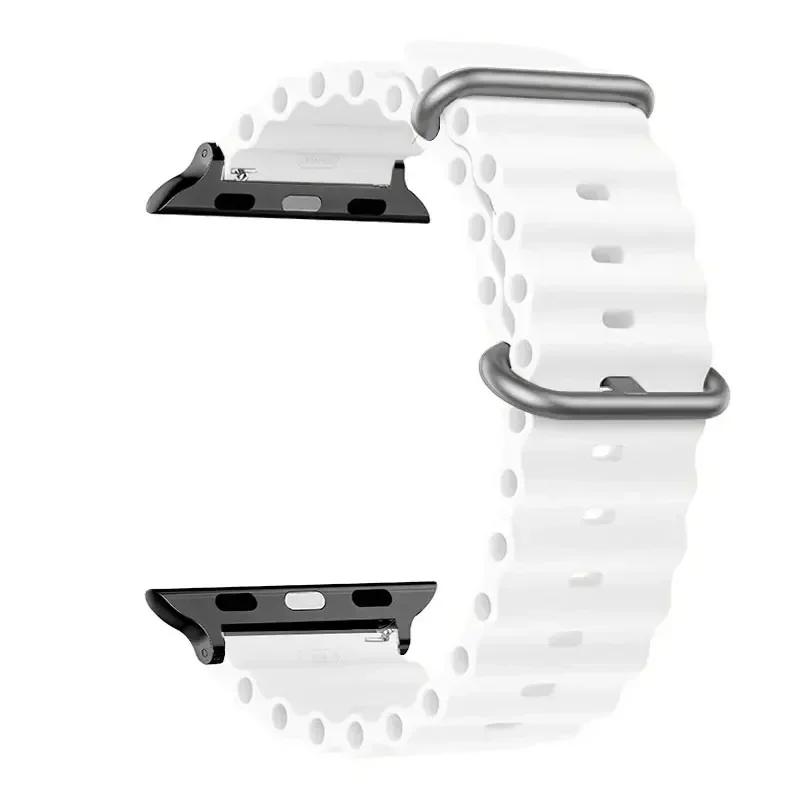 Strap For Apple Watch Ultra 3 Band 49mm 44mm 45mm 46MM 41mm 40mm 38mm 1:1 Original Ocean Belt iWatch Series 11 10 9 8 7 Se Bands