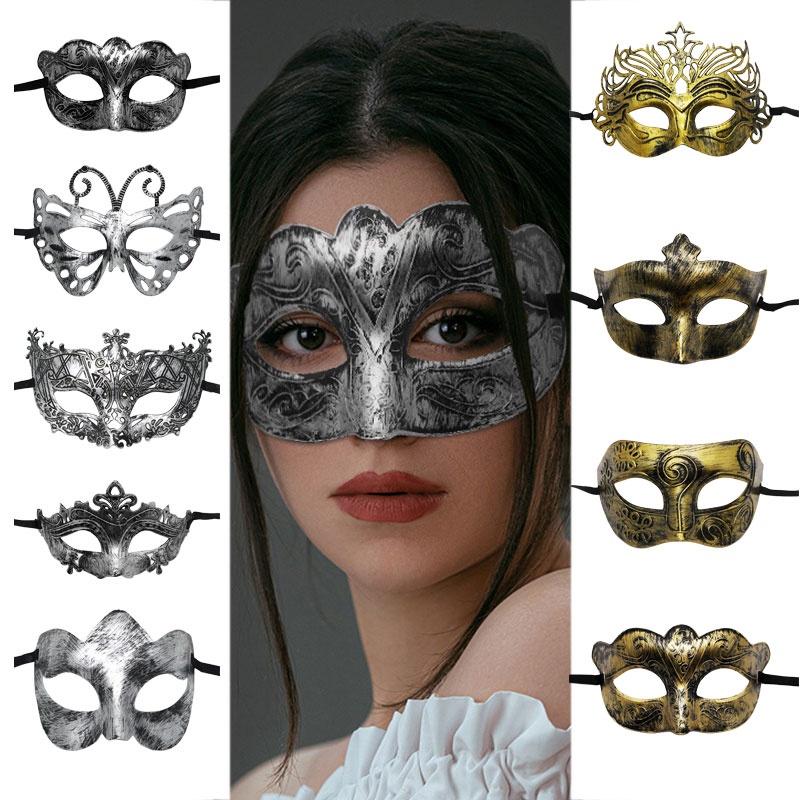 Unique Mysterious Angel Mask Retro Jazz Flathead Design Antique Half Face Mask For Halloween
