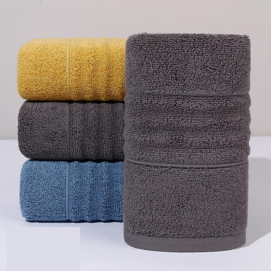 

1 шт. Полотенце из хлопка класса А, 32 нити хлопка, утолщенные, 135 г, простая атласная вышивка, бытовое впитывающее полотенце, хлопок класса А, многоцелевые полотенца для использования 35*75cm