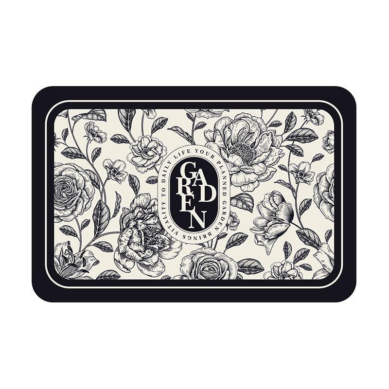 Floral PU Leather Placemat Waterproof Heat-Resistant Dining Table Mat Oil-Proof Decorative Table Pad for Home & Kitchen