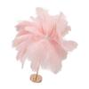 Ostrich Feather Table Lamp Rechargeable Modern Romantic Decoration Lamp Bedroom Bedside Lamp for Home Decoration