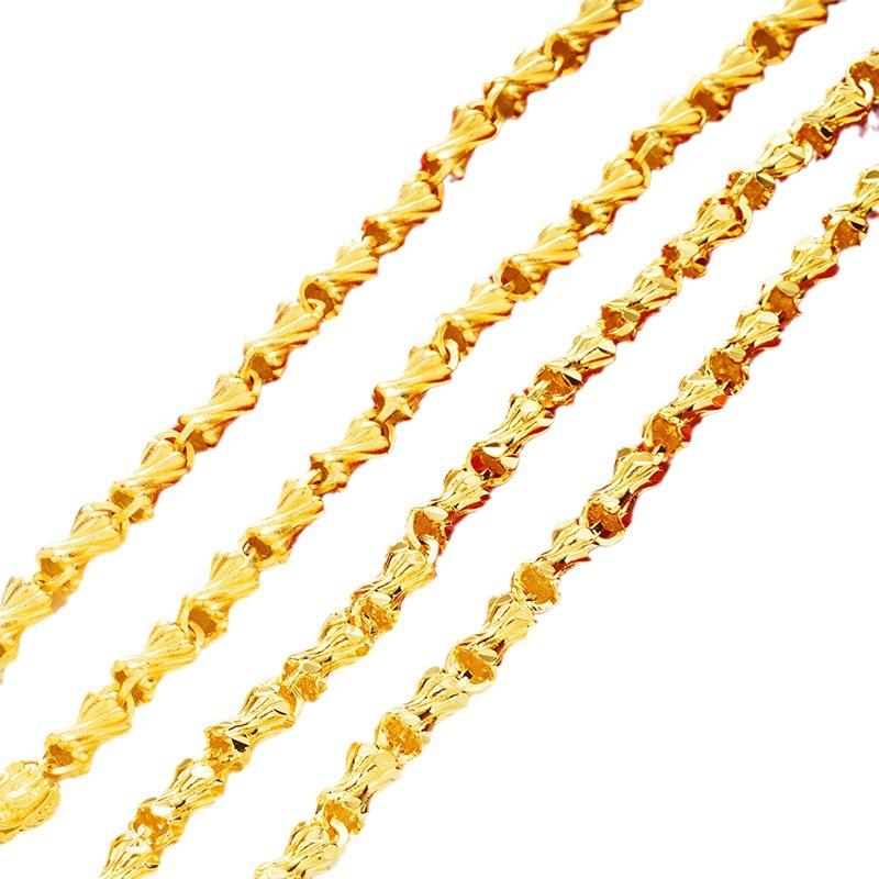 Sand Solid Necklace Sand Gold Jewelry Car Flower Candy Necklace Accessories Gift