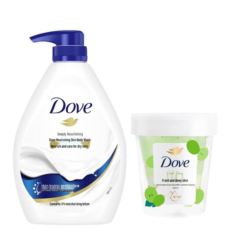 Dove Deeply Nourishing Body Wash & Exfoliating Scrub Value Set