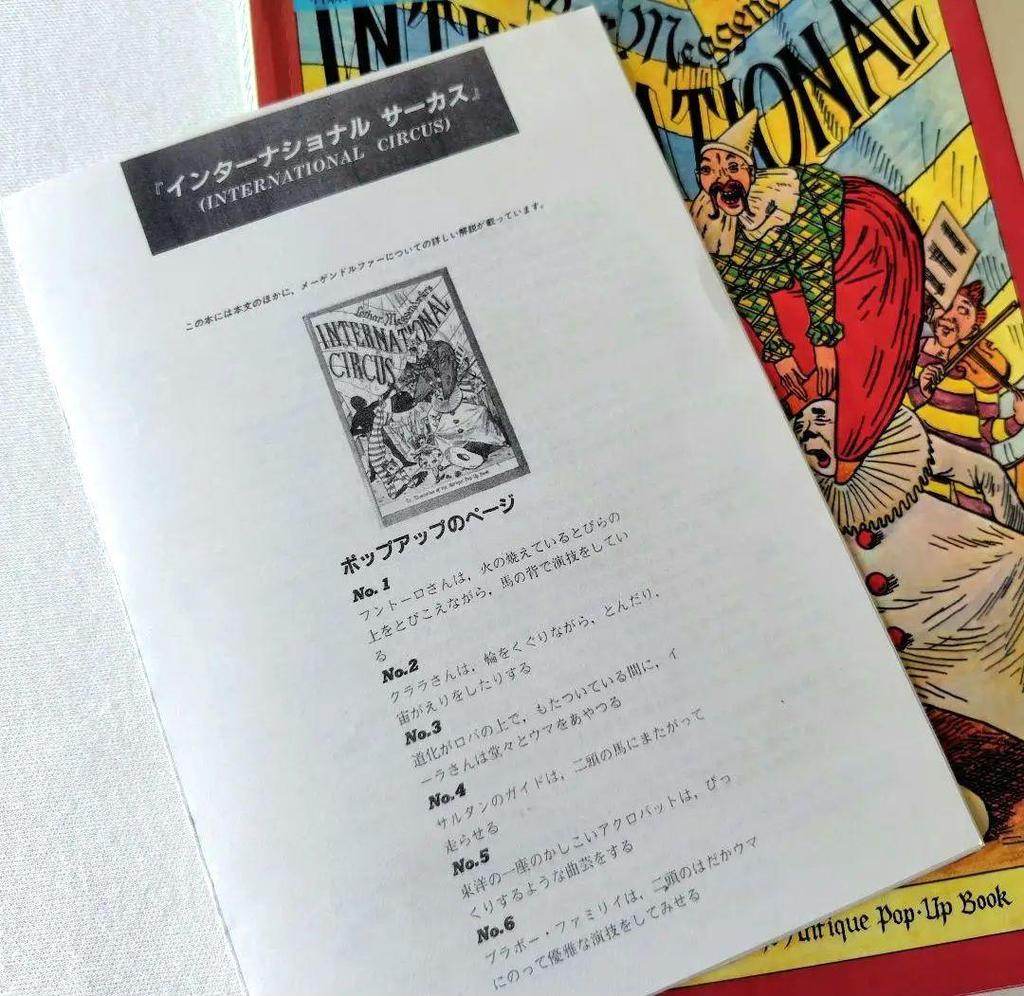 [USED] Panoramic pop-up picture book Meggendorfer INTERNATIONAL CIRCUS