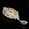 DIEZI Luxury Fashion Gold Color Bridal Crystal Brooch For Women Girls Gift Flower Rhinestone Scarf Bouquet Brooch Pins Wedding