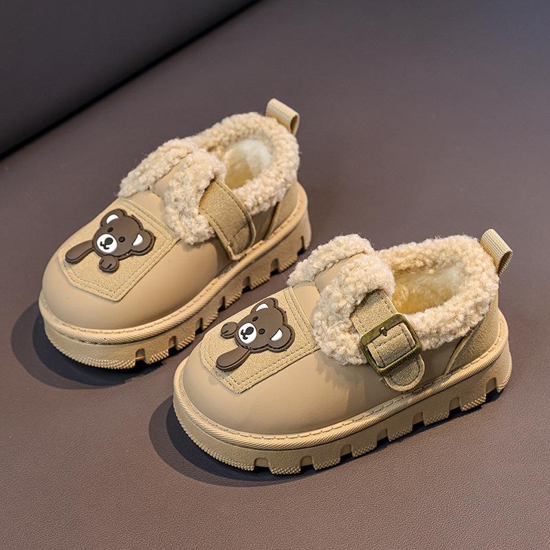 

Girls velvet cotton shoes 2025 winter new children s cartoon cute fluffy shoes boys thickened warm snow boots 26-30 yards 5 pairs in one hand хаки