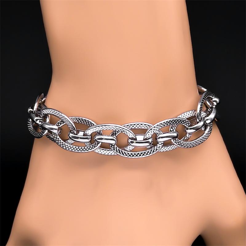 Y2K Choker Chain Necklace for Women Girl Silver Color Stainless Steel Gothic Accessories Men Neck Jewelry Party Anniversary Gift
