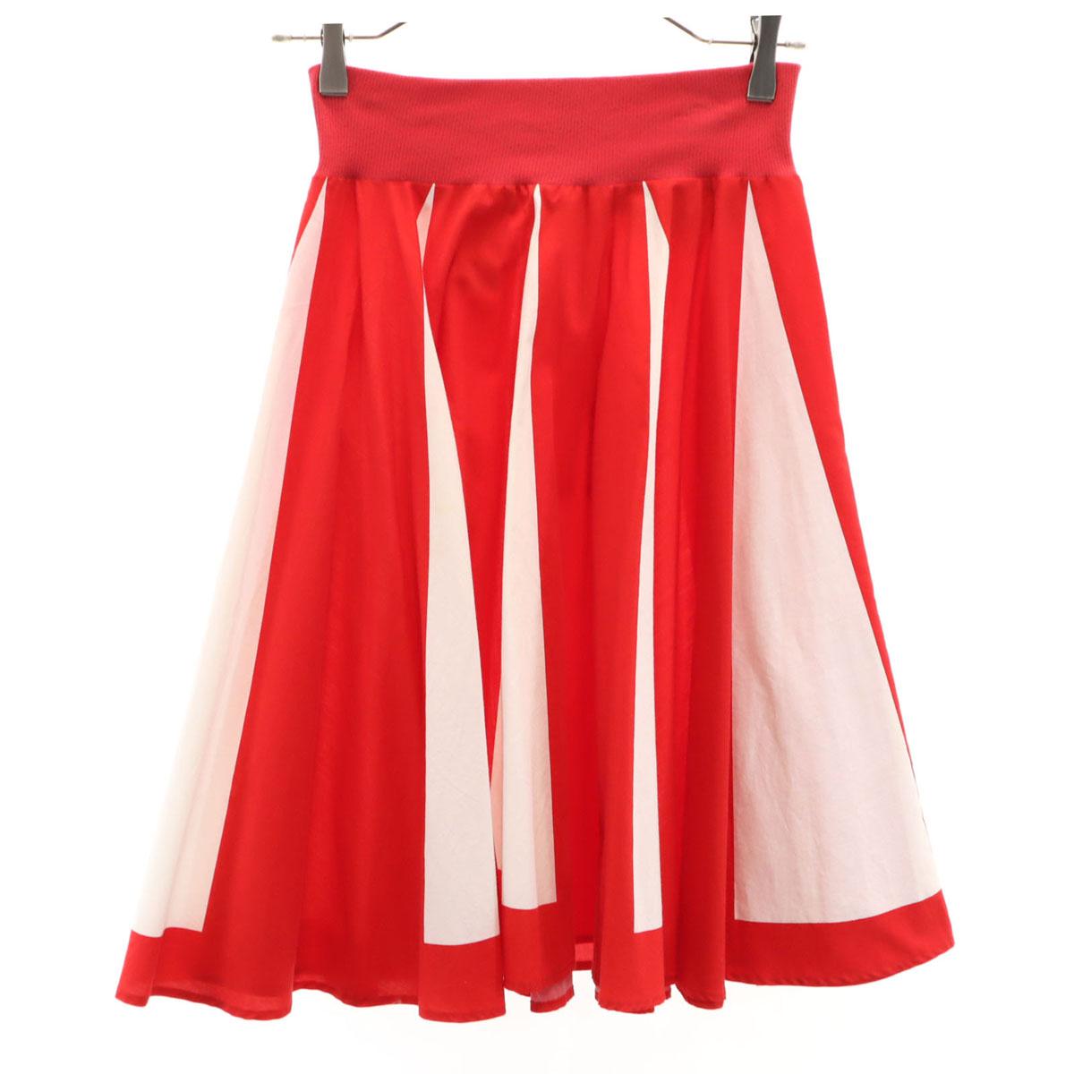 

агнес б. Сделано во Франции Юбка миди расклешенная 2 Красный Женский Б/у