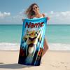 Personalized customized proof beach towel with Ice Age Dawn of the Dinosaurs pattern - soft, absorbent,quick-drying,perfect swimming,camping&bathing