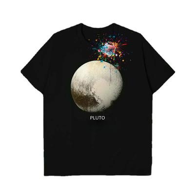 Outer Space Pluto Universe Celestial Body TShirt Summer Cotton Short Sleeve ONeck Unisex T Shirt New S3XL