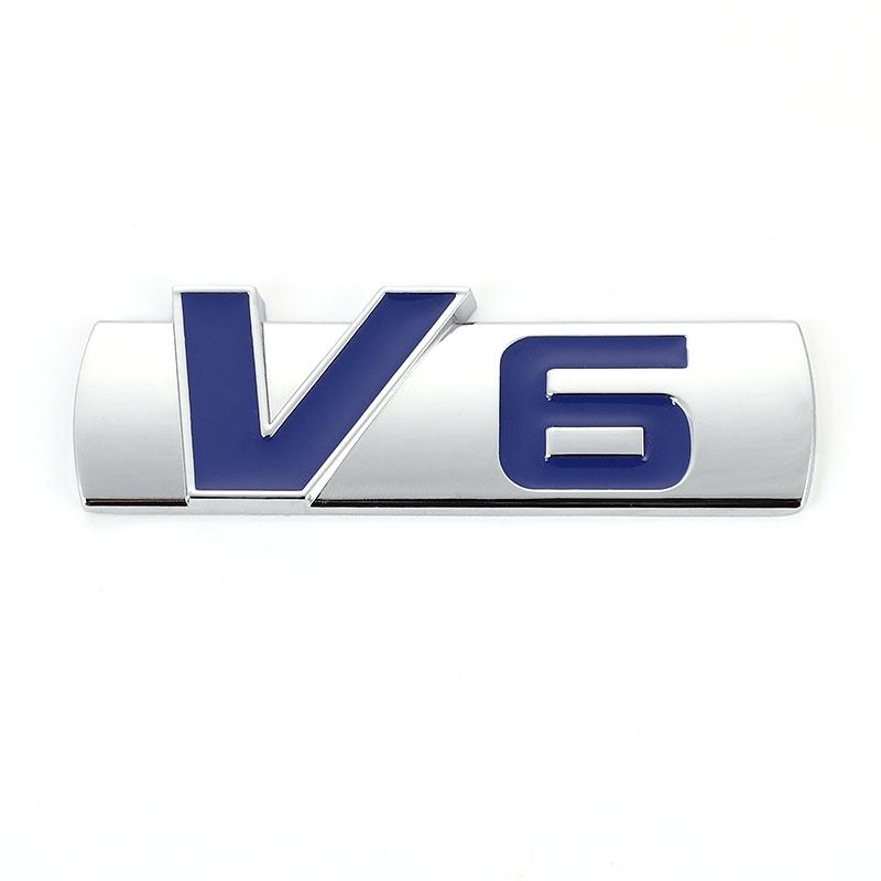3D Car V6 Logo Sticker Emblem Auto Badge Decal V6 Styling
