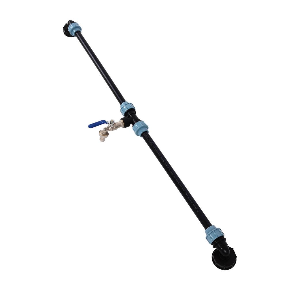 Elbow IBC Adapter Container Tank Gooseneck Outlet Tap Connector for Filling Watering Can2 Barrels In Series