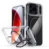 Original For Magsafe Invisible Lens Stand Holder Phone Case For iPhone 17 Pro Max Air 14 15 16 Plus 13 12 11 Clear Acrylic Cover