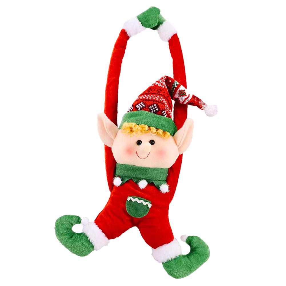

Christmas Decoration Cartoon Elf Curtain Buckle Doll Soft Comfortable Door Handle Pendant Curtain Holder Decoration for Windows червоний