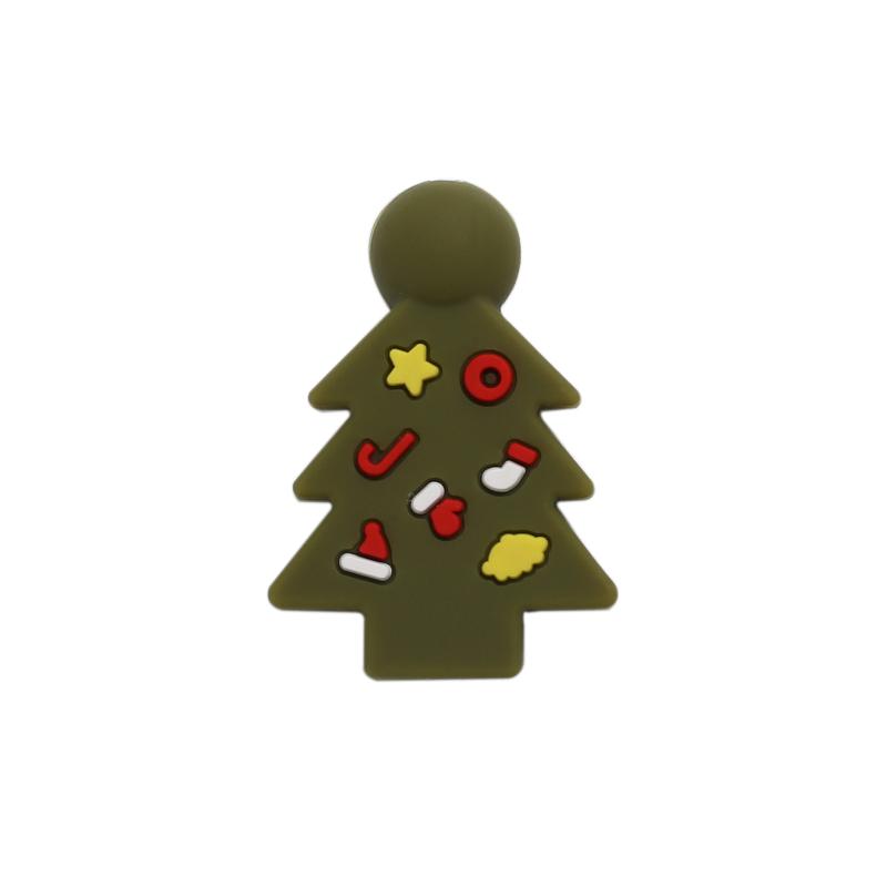 10pcs New Christmas Santa Snowman Silicone Beads For Jewelry Making DIY Pacifier chain Clips Teether Beads Christmas Gifts