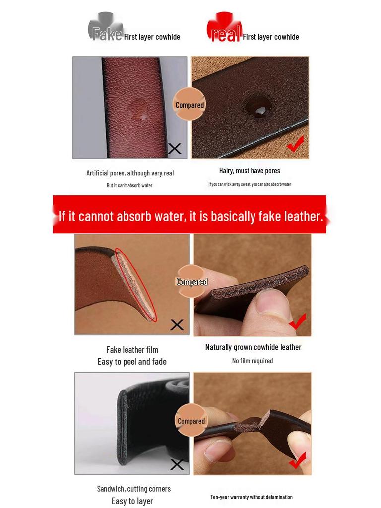 3.8CM Men's Retro Distressed Leather Belt, Genuine Leather Pin Buckle, Top Layer Cowhide, Casual Korean Style for Jeans.