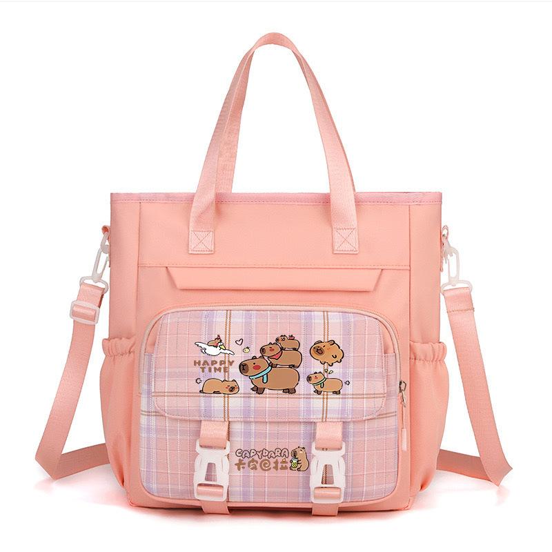 make-up class tote bag capybara large-capacity shoulder bag, primary school students, junior high school men's and women's high-value messenger bag