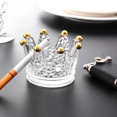 Europäische Kristallkrone Glas Teelichthalter Ring Duftkerzenständer Heimdekoration