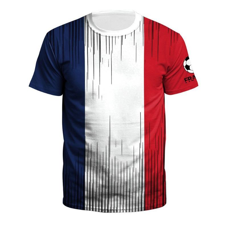 3D Printed Men's T-shirt Football Casual Sportswear World Cup Fan Cheering Short Sleeved O Neck T-shirt