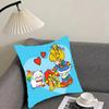 RRainbows Cute BriteE Cartoon Cushion Cover Pillowcase Ultra Soft Skin Friendly Fabric Cloud Like Comfort Concealed Zipper