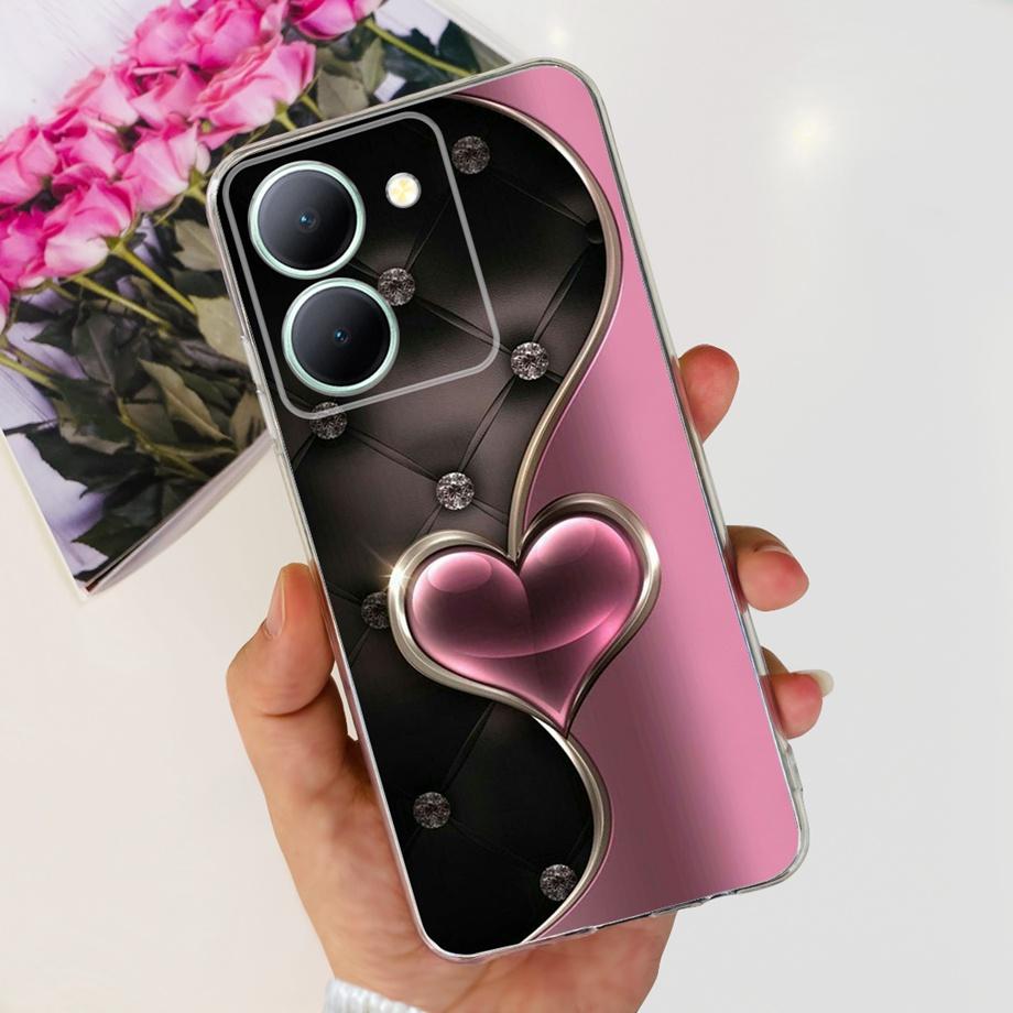 For Vivo Y78 Case Vivo Y78 Plus 5G Soft TPU Silicone Capa Coque For Vivo V29 Lite V2244 Back Cover Lovely Cat Cartoon Girly Etui
