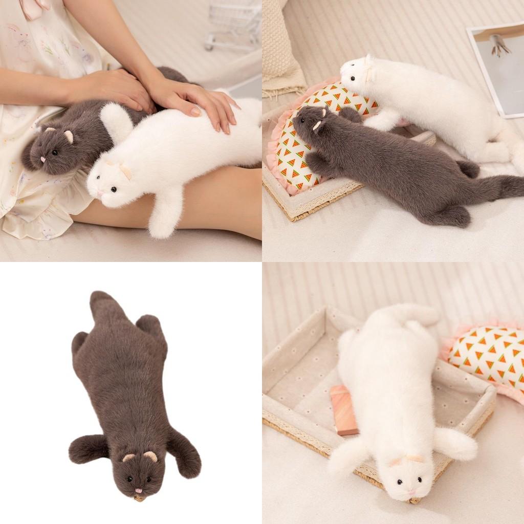 Cute Black And White Mink Plush Doll Children Toys For Collectors And Kids