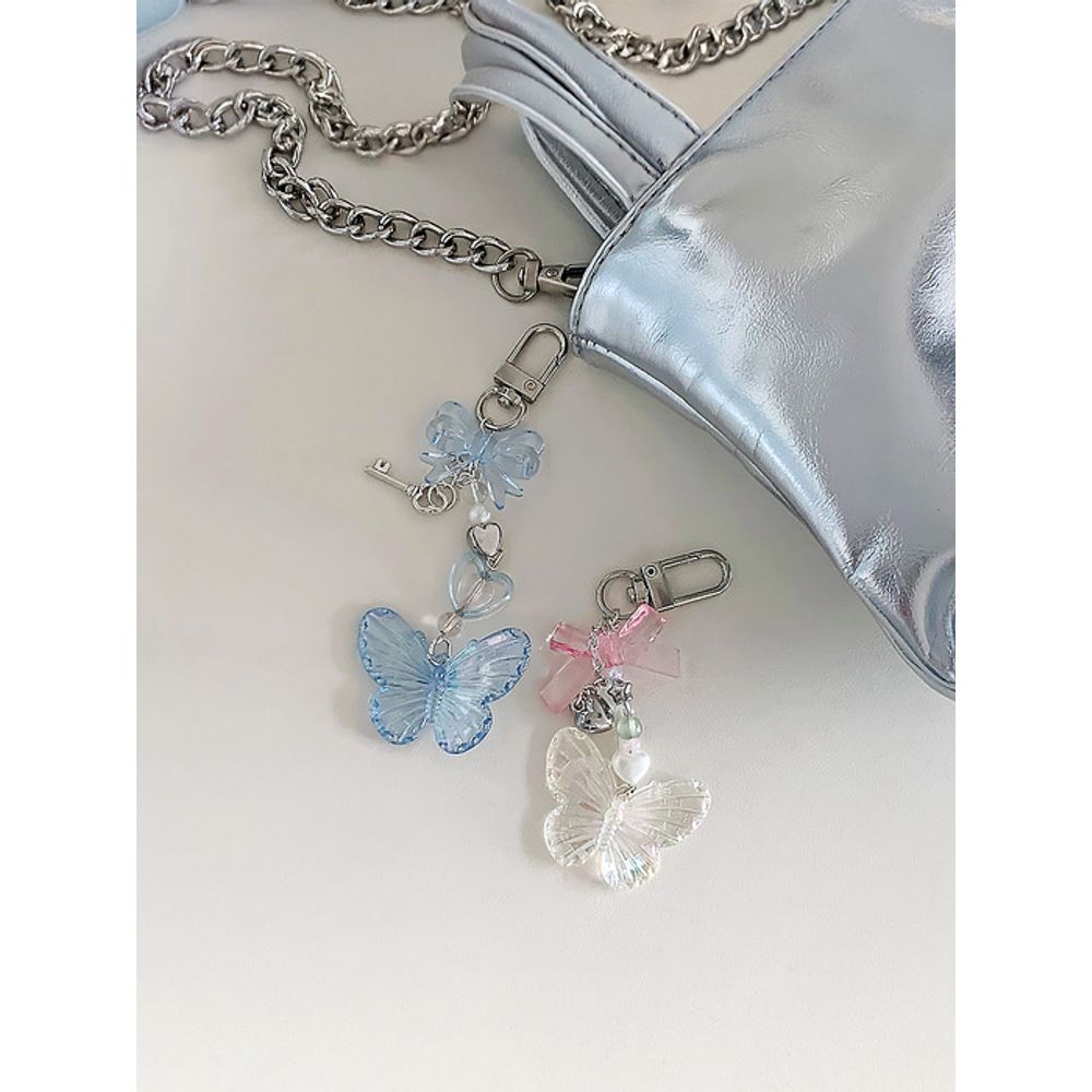 Elegantní stolní šperk motýlek klíčenka 2 barvy doplněk na telefon přívěsek na klíče přívěsek na tašku